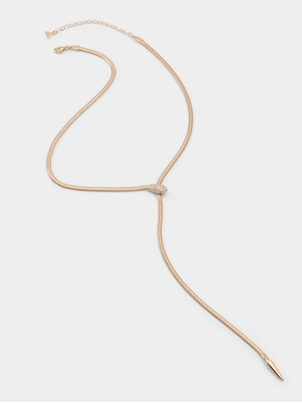 Aldo Rose Gold Snake-Style Lariat Necklace